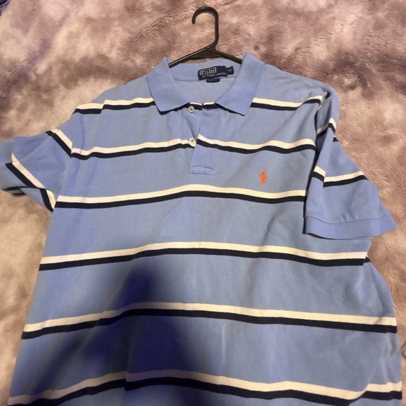 Polo Ralph Lauren XL Blue Striped Polo Shirt Short Sleeve Classic Fit
(804) - Picture 5 of 7
